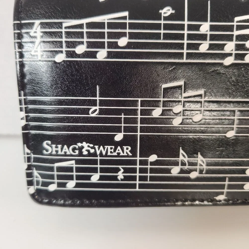 Shag Wear Women's Large Faux Leather Clutch Wallet Piano Keys Music Teacher